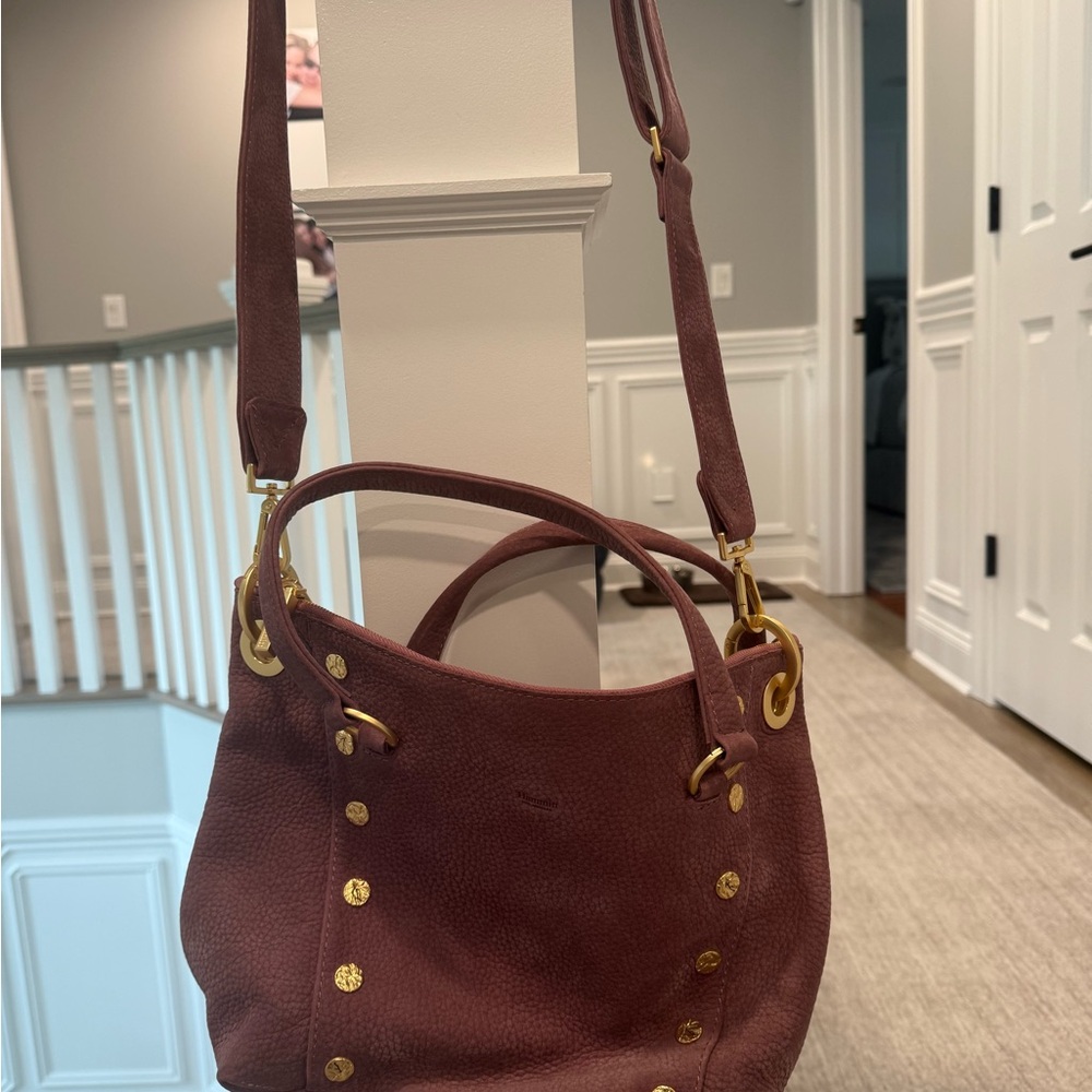 Hammitt Brown and Gold Shoulder Bag with Adjustable Strap